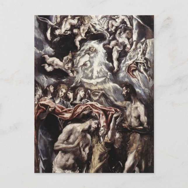 Carte Postale El Greco - Baptême du Christ (Devant)