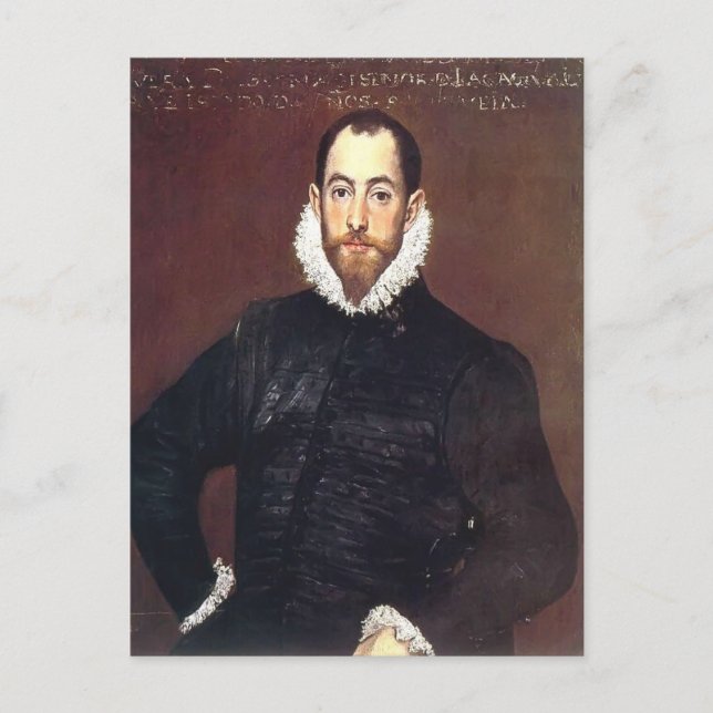 Carte Postale El Greco - Portrait d'un gentleman de Casa Leiva (Devant)