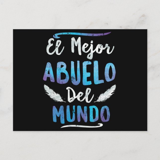 Carte Postale El Mejor Abuelo Del Mundo Grandpa Fête des pères (Devant)