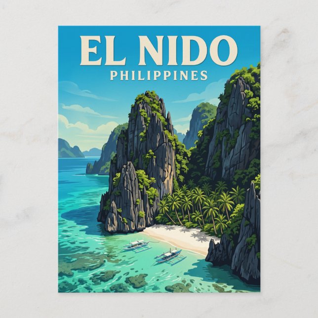 Carte Postale El Nido, Palawan Philippines (Devant)