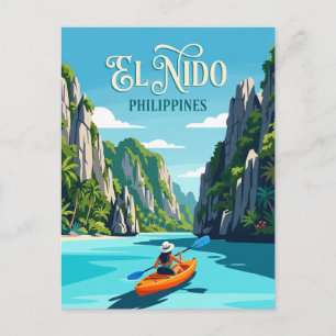 Carte Postale El Nido Palawan, Philippines, kayakiste
