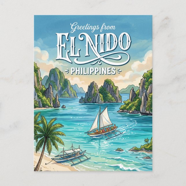 Carte Postale El Nido Philippines (Devant)