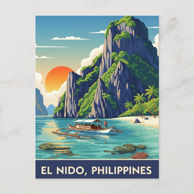 Carte Postale El Nido Philippines Voyage (Devant)
