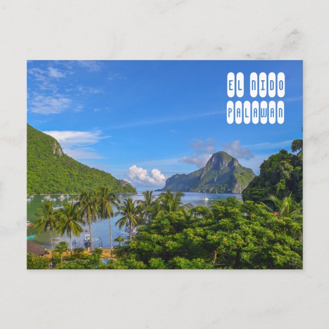 Carte Postale El Nido vue à Palawan Philippines (Devant)