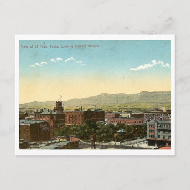 Carte Postale El Paso, Texas 1909 Vintage (Devant)