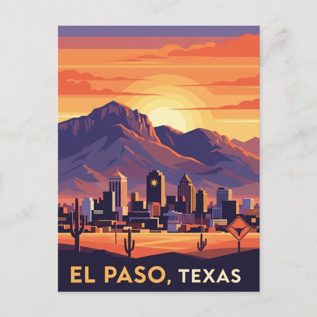 Carte Postale El Paso Texas Travel (Devant)
