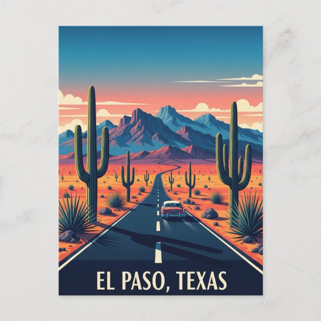 Carte Postale El Paso Texas Travel (Devant)