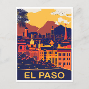 Carte Postale El Paso, Texas, Ville Paysage, Voyage