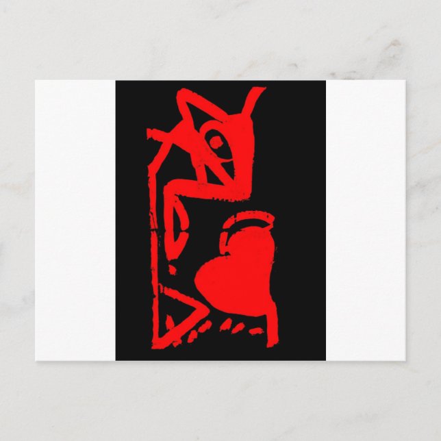 Carte Postale El raton comiendo corazón (Devant)