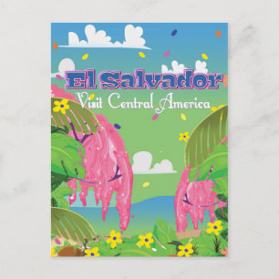 Carte Postale El Salvador Cartoon Travel print.