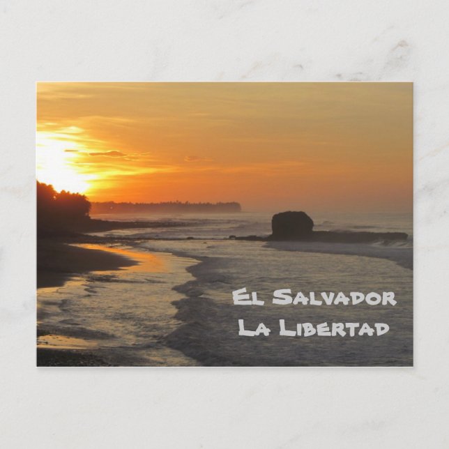 Carte Postale El Salvador, La Libertad, El Sunzal lever du solei (Devant)