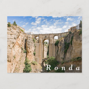 Carte Postale "EL Tajo" de Ronda avec le Puente Nuevo.