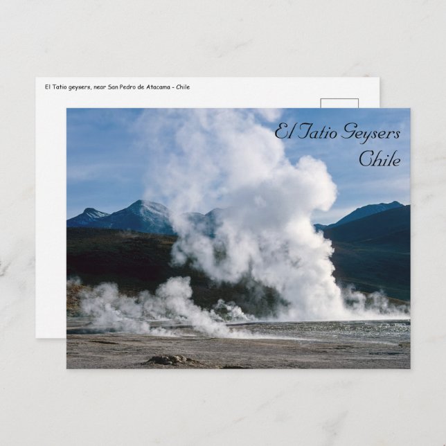 Carte Postale El Tatio Geysers près de San Pedro de Atacama - Ch (Devant / Derrière)