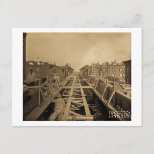 Carte Postale El Track & Station Construction Second Ave & 86th