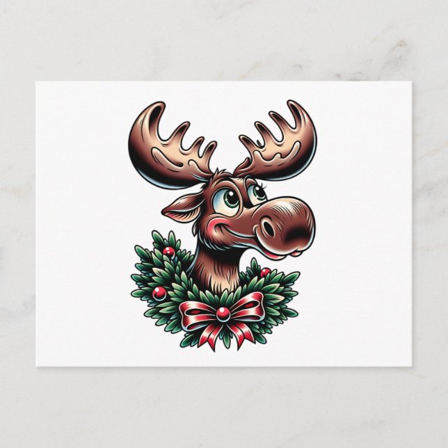 Carte Postale Élan de Noël (Devant)