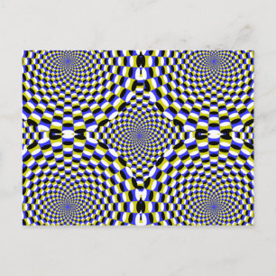 Carte Postale Élargir les cercles d'illusion optique Hypnotique