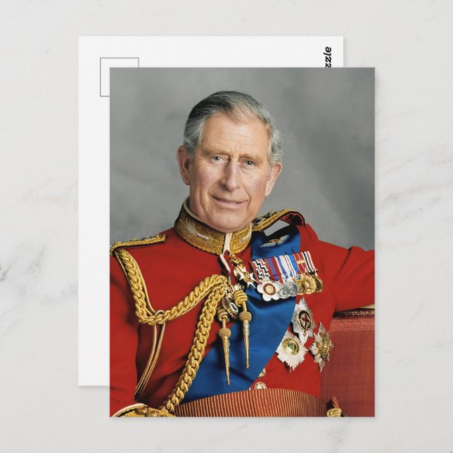 Carte Postale Élargissement de la photo King Charles III (Devant / Derrière)
