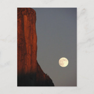 Carte Postale elcap et pleine lune