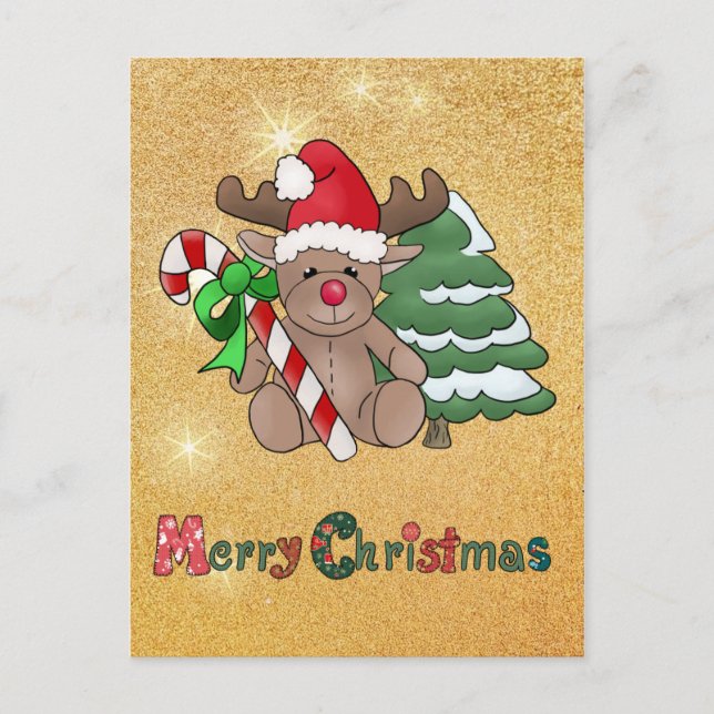 Carte Postale Elch mit Zuckerstange (Devant)