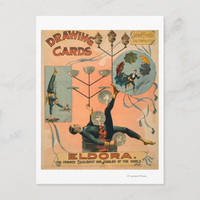 Carte Postale Eldora, Premier ministre Equilibrist et Juggler de (Devant)