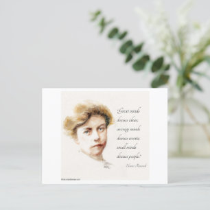 Carte Postale Eleanor Roosevelt & Grandes Esprits Citation Aquar