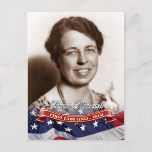 Carte Postale Eleanor Roosevelt, Première Dame des Etats-Unis