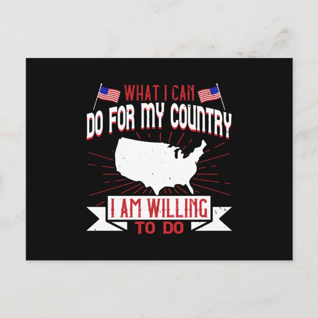 Carte Postale Élection américaine : Ce que je peux faire pour mo (Devant)