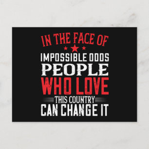 Carte Postale Élection américaine : les gens qui aiment ce pays