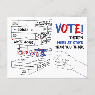 Carte Postale Élection Blocage Tour Plus à l'oeuvre Progrès