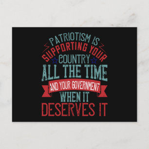 Carte Postale Élections américaines - Le patriotisme soutient