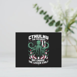 Carte Postale Élections amusantes de 2024 Cthulhu Président