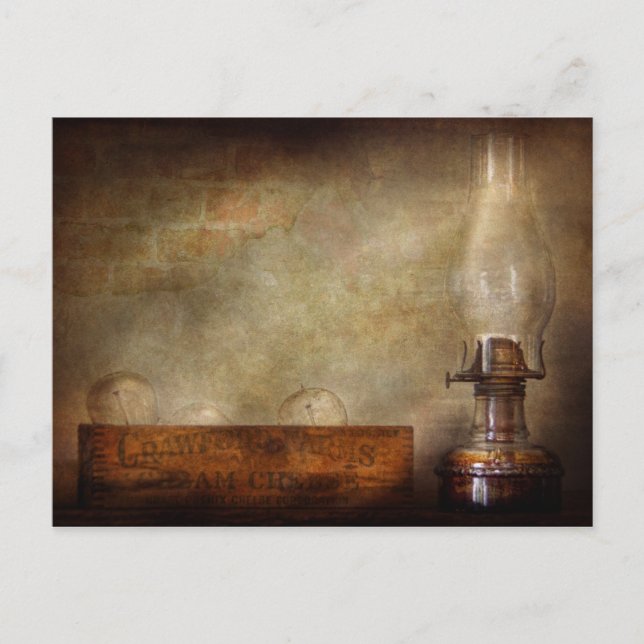 Carte Postale Électricien - Avancement de l'éclairage  (Devant)