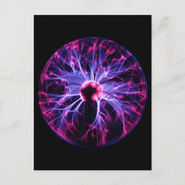 Carte Postale Électricité violette éminant à partir d'une lampe  (Devant)