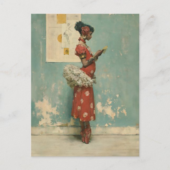 Carte Postale Élégance de ballet vintage  (Devant)