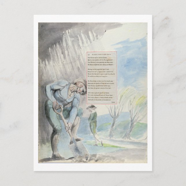Carte Postale 'Elégance écrite dans une église-cour de campagne' (Devant)