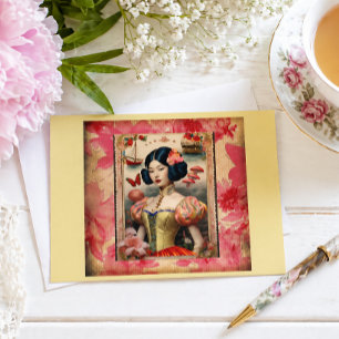 Carte Postale "Elégance en haute mer" Pirate d'Asie Vintage