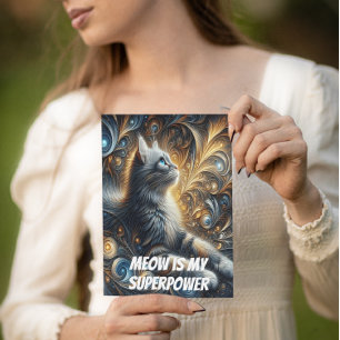 Carte Postale Élégance Feline de minuit