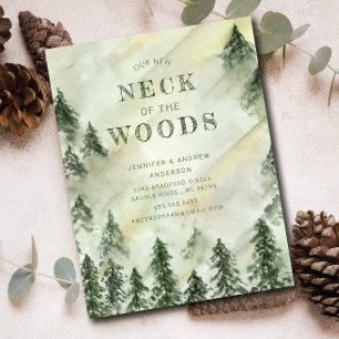 Carte Postale Élégance forestière Faire-part mobile