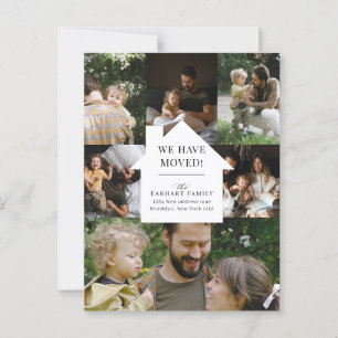 Carte Postale Elégant Accueil Photo Collage Déplacement Annonce