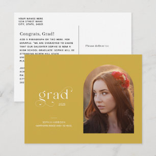 Carte Postale Élégant Arché Photo Terre Jaune Graduation