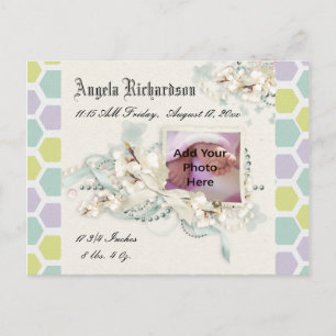 Carte Postale Elegant Baby Boy ou Girl Scrapbook cadre photo