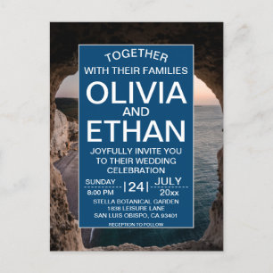 Carte Postale Elégant bord de mer côte d'été plage Mariage