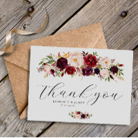 Elégant bordeaux & fleurs rousses mariage