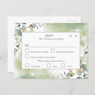 Carte Postale Elégant Botanique Eucalyptus Verdure RSVP