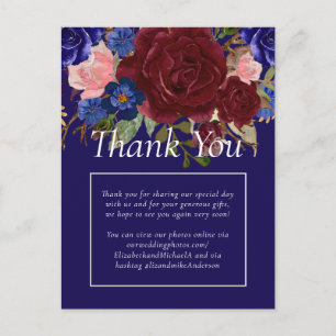 Carte Postale Élégant budget Mariage bleu Bourgogne