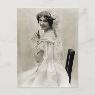 Carte Postale Élégant cadeau photo nuptiale Vintage