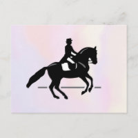 Elégant cavalier de Dressage sur un Arrière - plan