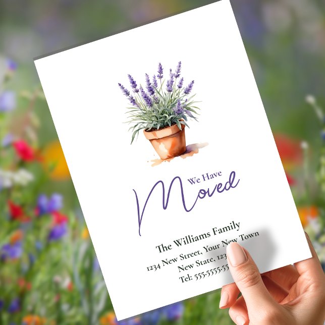 Carte Postale Élégant changement d'adresse | Faire-part de dépla (Créateur téléchargé)