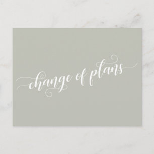 Carte Postale Élégant changement d'âge des plans Mariage reporté