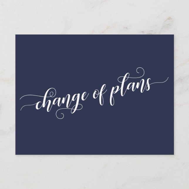Carte Postale Élégant changement de plan de la marine Mariage re (Devant)
